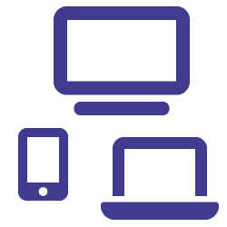 multi devices icon blue